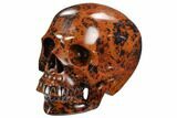 Realistic, Polished Mahogany Obsidian Skull #127564-1